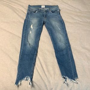 Hudson ankle crop skinny jeans